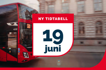 Nya tidtabeller den 19 juni 2023.