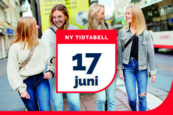 Tidtabellsskifte den 17 juni. 